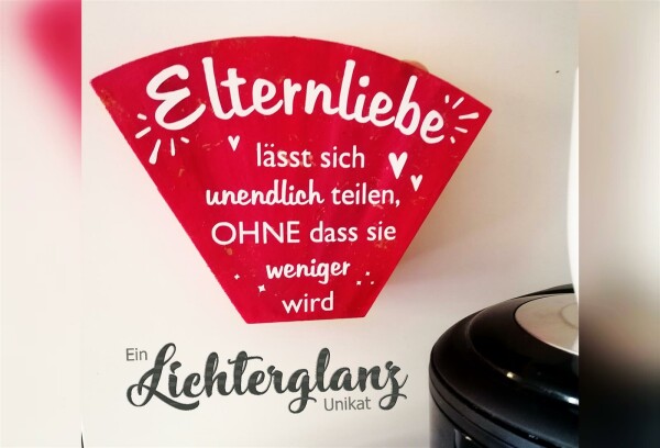 Kaffeefiltert&uuml;tenhalter ELTERNLIEBE rot