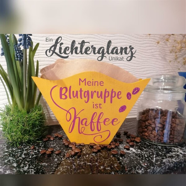 Kaffeefiltert&uuml;tenhalter BLUTGRUPPE gelb