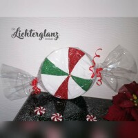 Weihnachtsbonbon 20 cm rot/gr&uuml;n/wei&szlig;