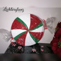 Weihnachtsbonbon 30 cm rot/wei&szlig;/gr&uuml;n