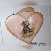 Filtert&uuml;tenhalter Herz WEIHNACHTSHUND