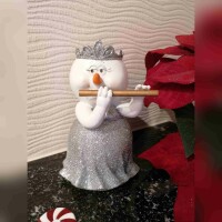 Schneemann mit Fl&ouml;te