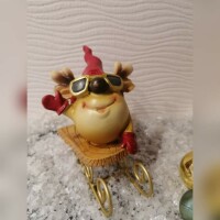 cooler Elch auf Schlitten