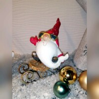 cooler Weihnachtsmann auf Schlitten