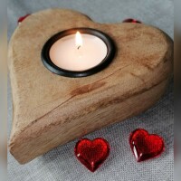 Teelicht Holzherz