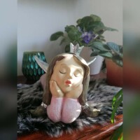 Engel liegend rosa