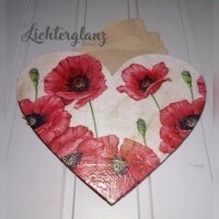 Kaffeefiltert&uuml;tenhalter Herz ROTER MOHN