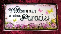 Blechschild PARADIES