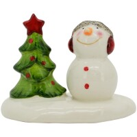 Schneemann mit Weihnachtsbaum