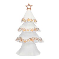 LED-Baum Porzellan wei&szlig; gold