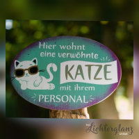 Holzbild Katze