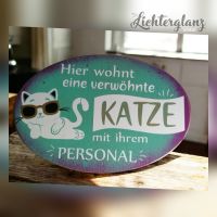 Holzbild Katze
