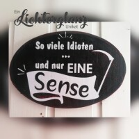 Bild Holzbild IDIOTEN Humor Spruch