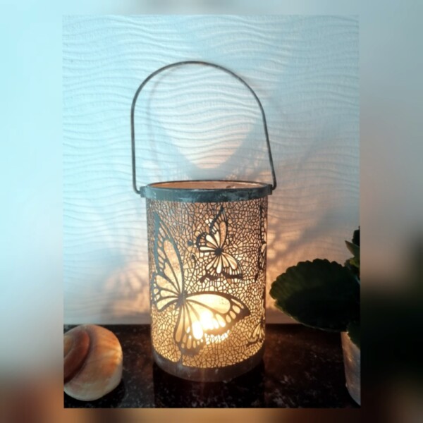Windlicht Metall Schmetterling