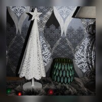Weihnachtsbaum Tanne weiss Metall
