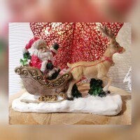 Weihnachtsmann Schlitten Dekofigur