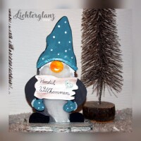 Handgefertigter Weihnachtswichtel aus Holz | Unikat