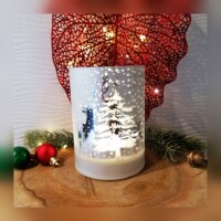 Windlicht LED Glas Timer