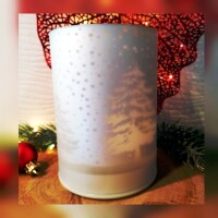Windlicht LED Glas Timer