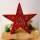Holzstern Rot mit Hirschmotiv &ndash; Weihnachtsdeko zum Stellen