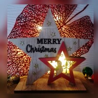 Holzstern LED