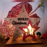 Holzstern LED