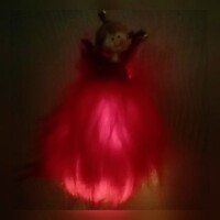 Engel LED zum H&auml;ngen rot Pl&uuml;sch