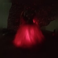 Engel LED zum H&auml;ngen rot Pl&uuml;sch