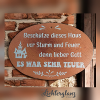 Holzbild Besch&uuml;tze dieses Haus