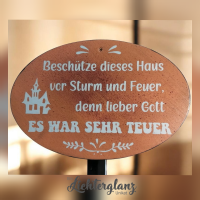 Holzbild Besch&uuml;tze dieses Haus