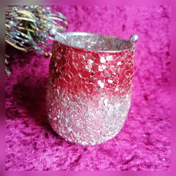 Windlicht Glas rot